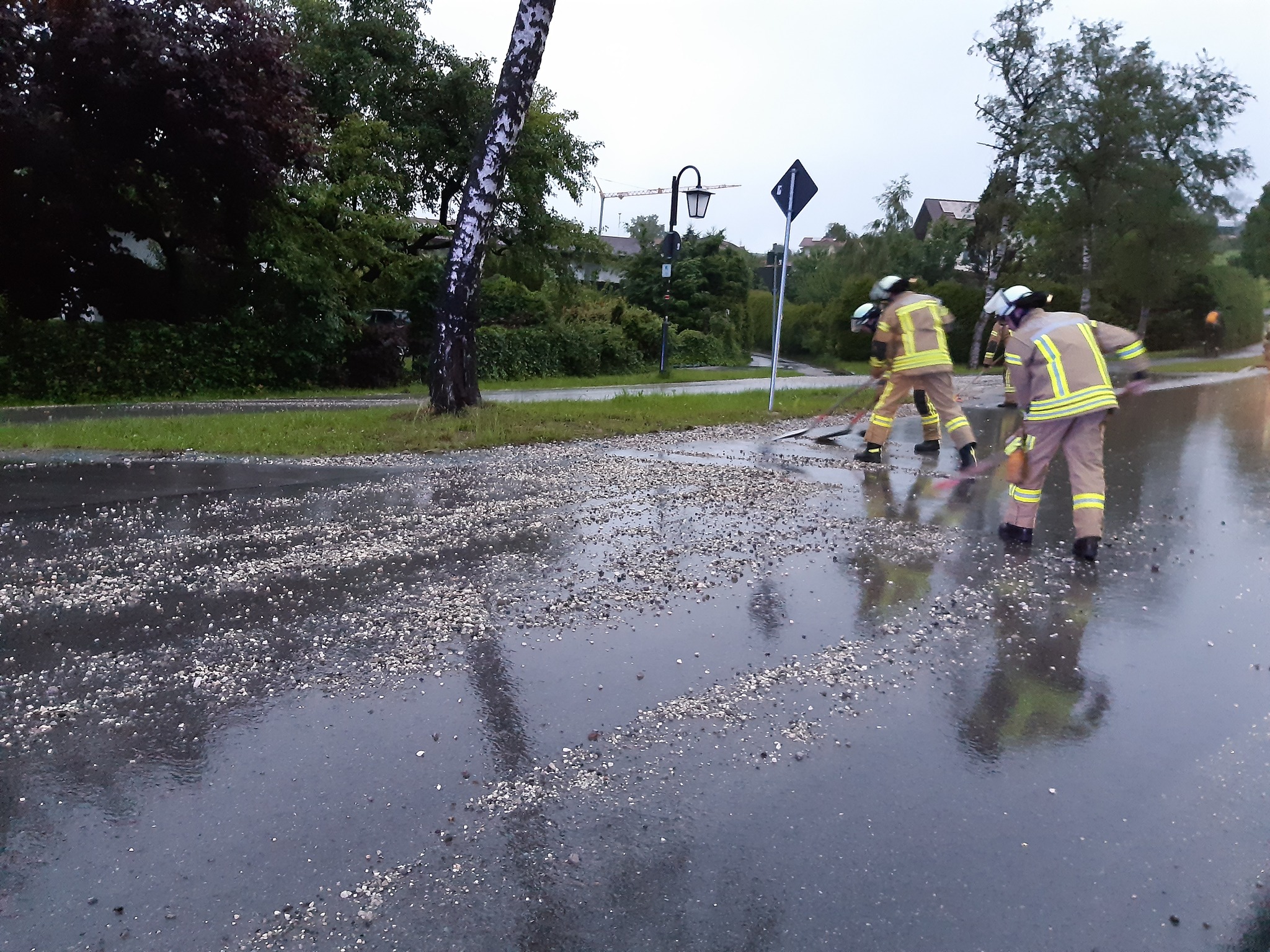Strassenreinigung nach Unwetter
